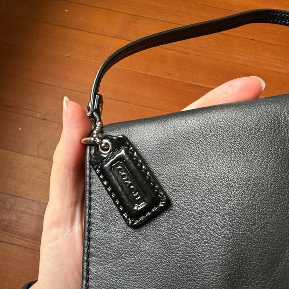 Coach Handbags - COACH Wallet / Clutch / Wristlet in Matte Black Leather. 
Pristine Condition.